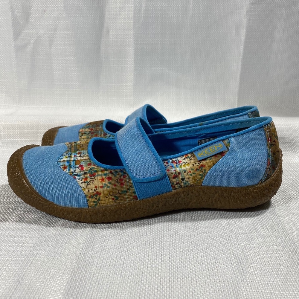 Keen Sienna MJ Canvas Floral Mary Jane Flats Blue Women 8.5 1010230 - Picture 6 of 7